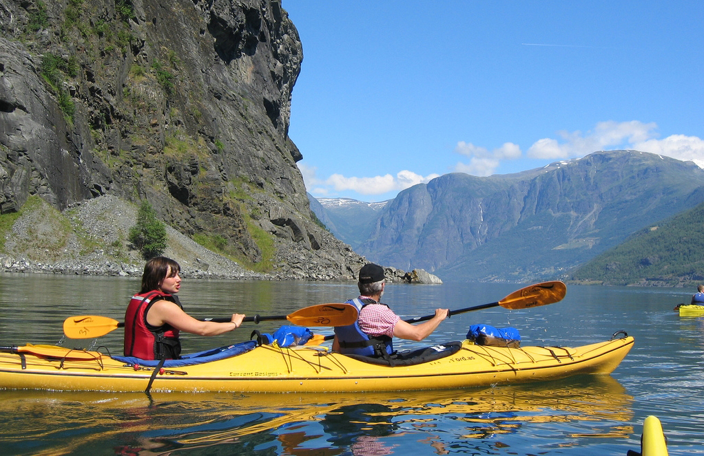 Fjord kayak Tour in the Nærøyfjord Norway